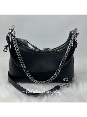 COACH Juliet 25 Small Shoulder Bag Crossbody In Leather/Silver/Black CW640